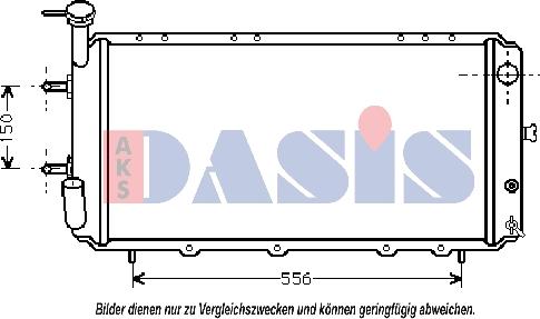 AKS Dasis 350110N - Радіатор, охолодження двигуна autocars.com.ua