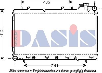 AKS Dasis 350180N - Радіатор, охолодження двигуна autocars.com.ua