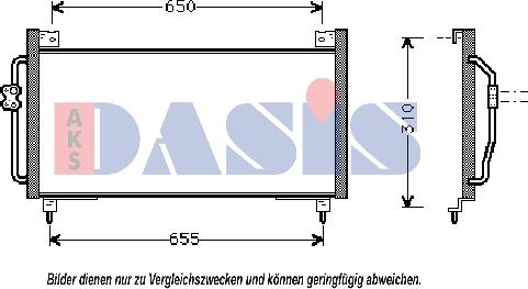 AKS Dasis 352002N - Конденсатор, кондиціонер autocars.com.ua