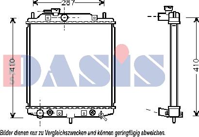 AKS Dasis 360018N - Радіатор, охолодження двигуна autocars.com.ua