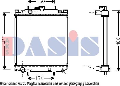 AKS Dasis 360410N - Радіатор, охолодження двигуна autocars.com.ua