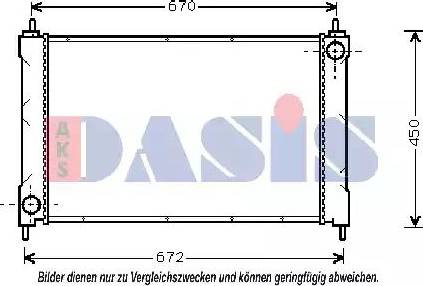 AKS Dasis 370024N - Радіатор, охолодження двигуна autocars.com.ua