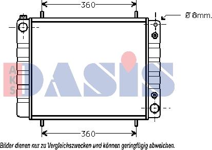 AKS Dasis 370460N - Радіатор, охолодження двигуна autocars.com.ua