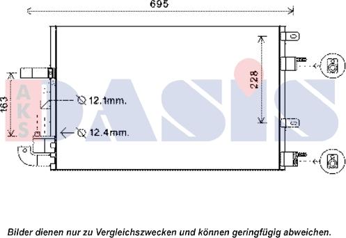 AKS Dasis 372009N - Конденсатор, кондиціонер autocars.com.ua