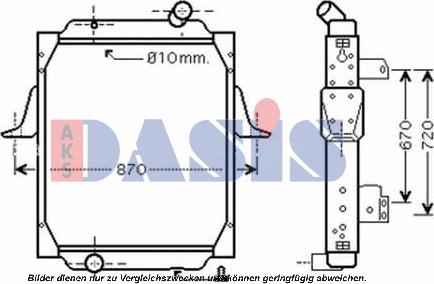 AKS Dasis 390022N - Радіатор, охолодження двигуна autocars.com.ua