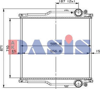 AKS Dasis 390044S - Радіатор, охолодження двигуна autocars.com.ua