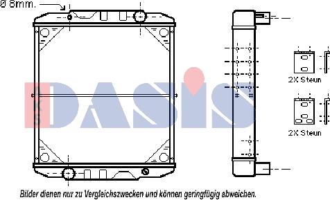 AKS Dasis 390280N - Радіатор, охолодження двигуна autocars.com.ua