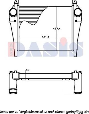 AKS Dasis 407007N - Интеркулер autocars.com.ua