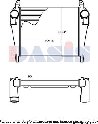 AKS Dasis 407008N - Интеркулер autocars.com.ua