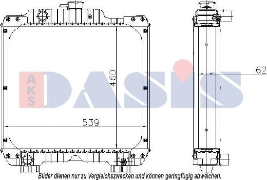 AKS Dasis 440301N - Радіатор, охолодження двигуна autocars.com.ua