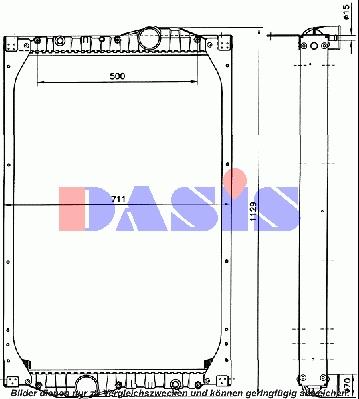 AKS Dasis 460000N - Радіатор, охолодження двигуна autocars.com.ua