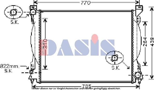 AKS Dasis 480046N - Радіатор, охолодження двигуна autocars.com.ua