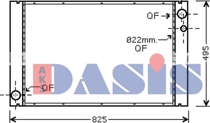 AKS Dasis 480055N - Радіатор, охолодження двигуна autocars.com.ua