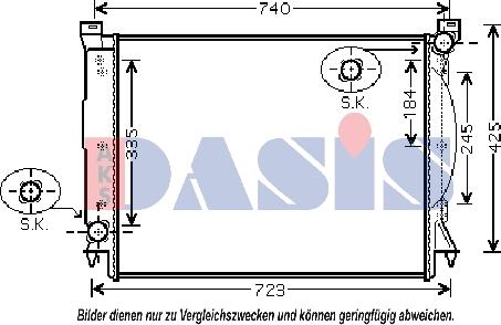 AKS Dasis 480066N - Радіатор, охолодження двигуна autocars.com.ua