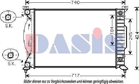 AKS Dasis 480067N - Радіатор, охолодження двигуна autocars.com.ua