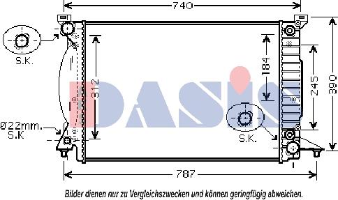 AKS Dasis 480069N - Радіатор, охолодження двигуна autocars.com.ua