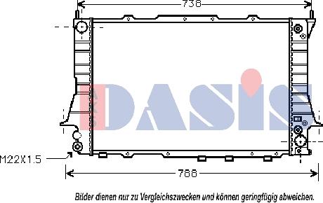AKS Dasis 481730N - Радіатор, охолодження двигуна autocars.com.ua
