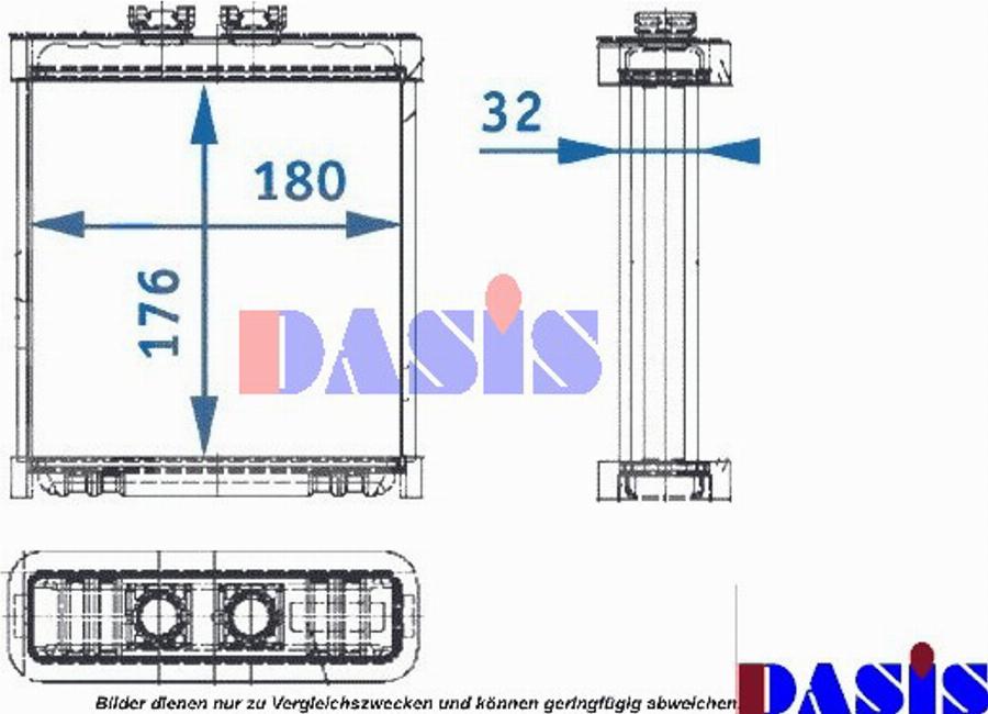 AKS Dasis 489140N - Теплообмінник, опалення салону autocars.com.ua