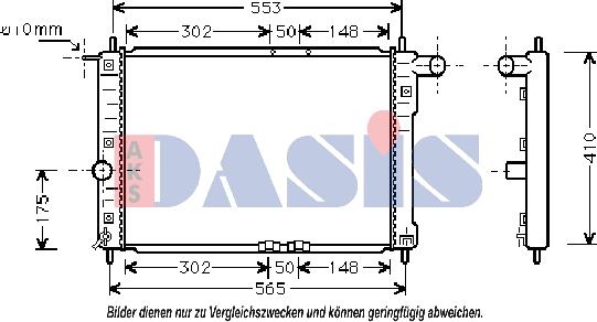 AKS Dasis 510005N - Радіатор, охолодження двигуна autocars.com.ua