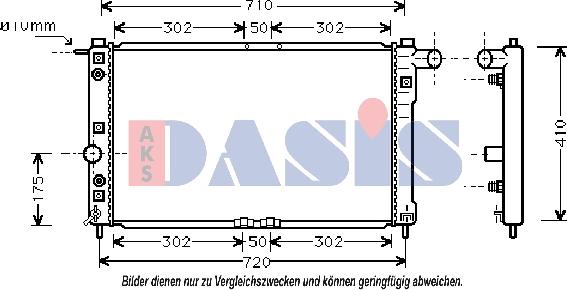 AKS Dasis 510008N - Радіатор, охолодження двигуна autocars.com.ua