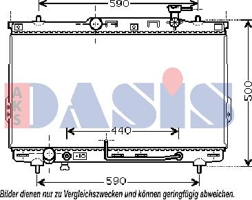 AKS Dasis 510034N - Радіатор, охолодження двигуна autocars.com.ua