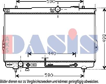 AKS Dasis 510036N - Радіатор, охолодження двигуна autocars.com.ua