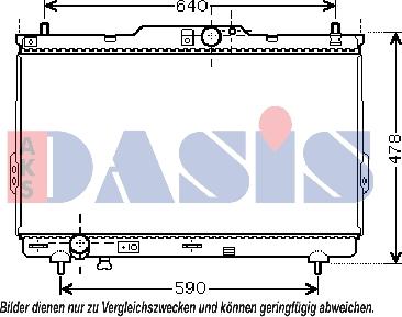 AKS Dasis 510037N - Радіатор, охолодження двигуна autocars.com.ua