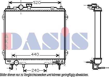 AKS Dasis 510039N - Радіатор, охолодження двигуна autocars.com.ua