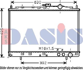 AKS Dasis 510052N - Радіатор, охолодження двигуна autocars.com.ua