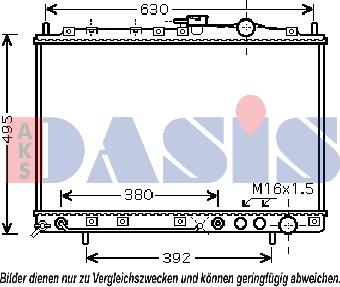 AKS Dasis 510053N - Радіатор, охолодження двигуна autocars.com.ua