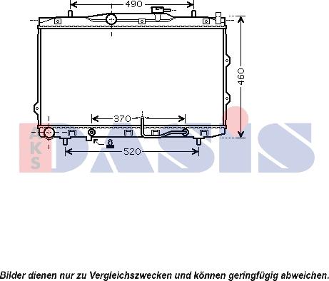 AKS Dasis 510095N - Радіатор, охолодження двигуна autocars.com.ua