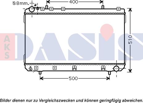 AKS Dasis 510126N - Радіатор, охолодження двигуна autocars.com.ua