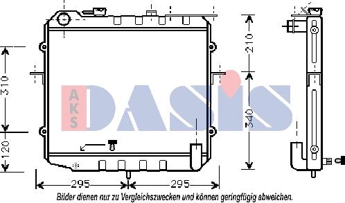 AKS Dasis 510150N - Радіатор, охолодження двигуна autocars.com.ua