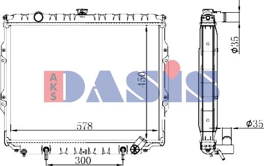 AKS Dasis 510196N - Радіатор, охолодження двигуна autocars.com.ua