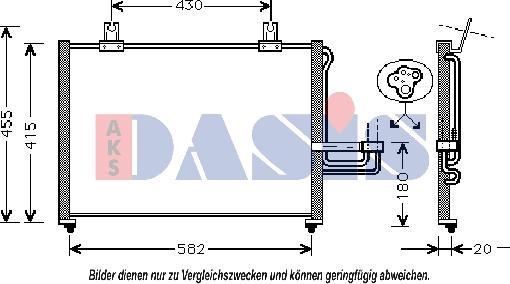 AKS Dasis 512012N - Конденсатор, кондиціонер autocars.com.ua
