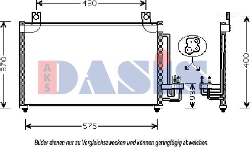 AKS Dasis 512025N - Конденсатор, кондиціонер autocars.com.ua