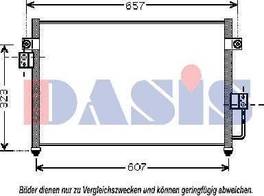 AKS Dasis 512026N - Конденсатор, кондиціонер autocars.com.ua