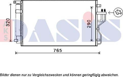 AKS Dasis 512065N - Конденсатор, кондиціонер autocars.com.ua