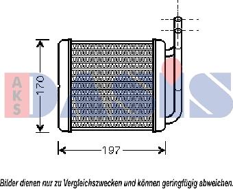 AKS Dasis 516007N - Теплообмінник, опалення салону autocars.com.ua
