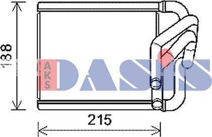 AKS Dasis 519038N - Теплообмінник, опалення салону autocars.com.ua