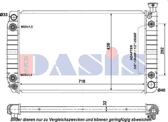 AKS Dasis 520064N - Радіатор, охолодження двигуна autocars.com.ua