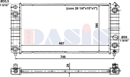 AKS Dasis 520078N - Радіатор, охолодження двигуна autocars.com.ua