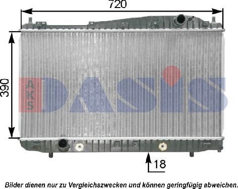 AKS Dasis 520084N - Радіатор, охолодження двигуна autocars.com.ua