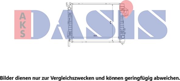 AKS Dasis 520148N - Радіатор, охолодження двигуна autocars.com.ua