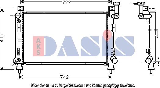 AKS Dasis 520520N - Радіатор, охолодження двигуна autocars.com.ua