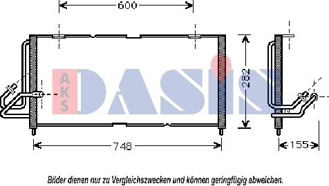 AKS Dasis 522034N - Конденсатор, кондиціонер autocars.com.ua