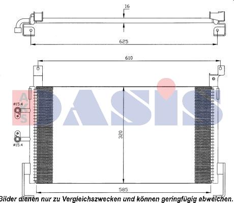 AKS Dasis 522054N - Конденсатор, кондиціонер autocars.com.ua