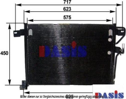AKS Dasis 522640N - Конденсатор, кондиціонер autocars.com.ua