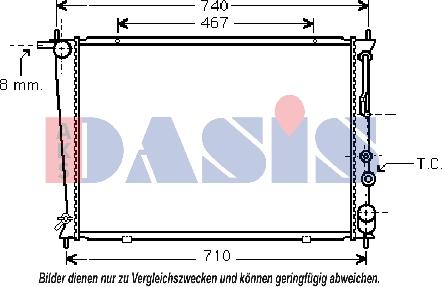 AKS Dasis 560003N - Радіатор, охолодження двигуна autocars.com.ua