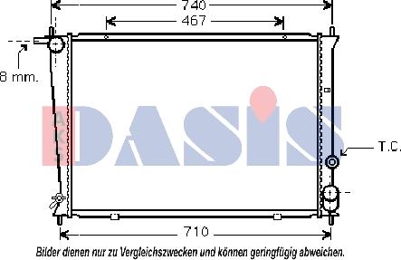 AKS Dasis 560005N - Радіатор, охолодження двигуна autocars.com.ua